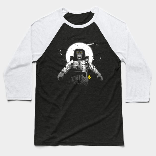 Astronaut Monkey Baseball T-Shirt by CyberpunkTees